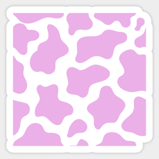 Purple Pastel Cow Print Sticker